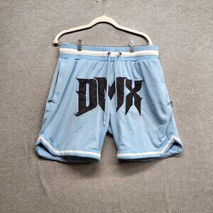 DMX x Shoe Palace‎ Men Activewear Short Large Blue Basketball Logo Patchwork